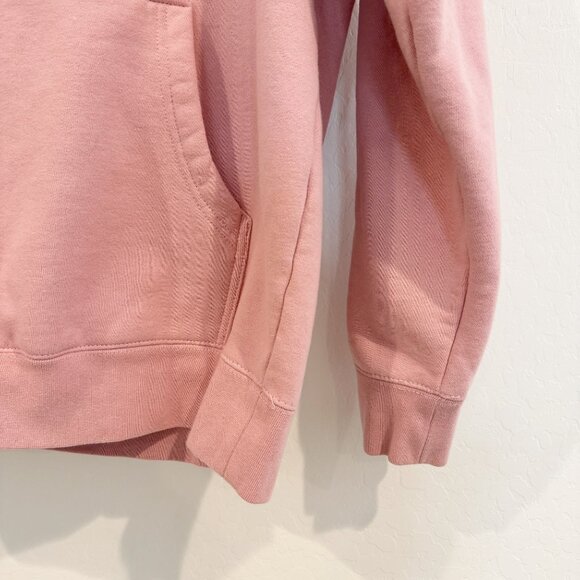 Glossier Original Pink Hoodie Pullover Sweatshirt Cozy Fleece Loungewear Small - Picture 4 of 9